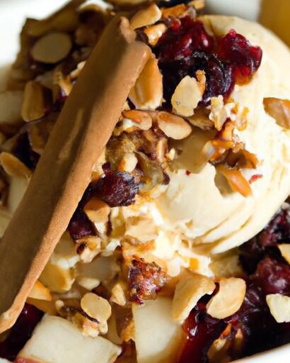 Crunchy Sweet: Elevate Ice Cream with Candied Nuts Topping