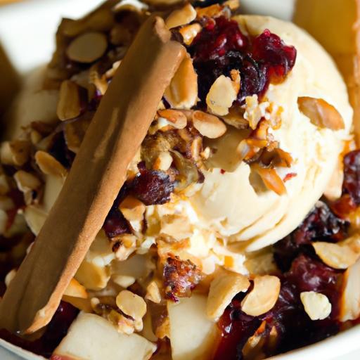 Crunchy Sweet: Elevate Ice Cream with Candied Nuts Topping