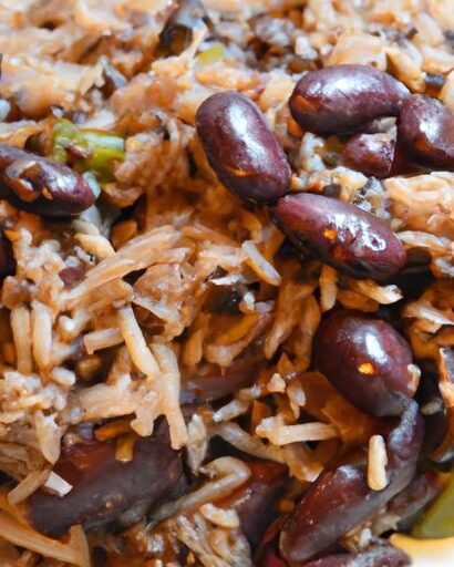 Savor Vegan Jamaican Rice & Peas with Kidney Beans Flair