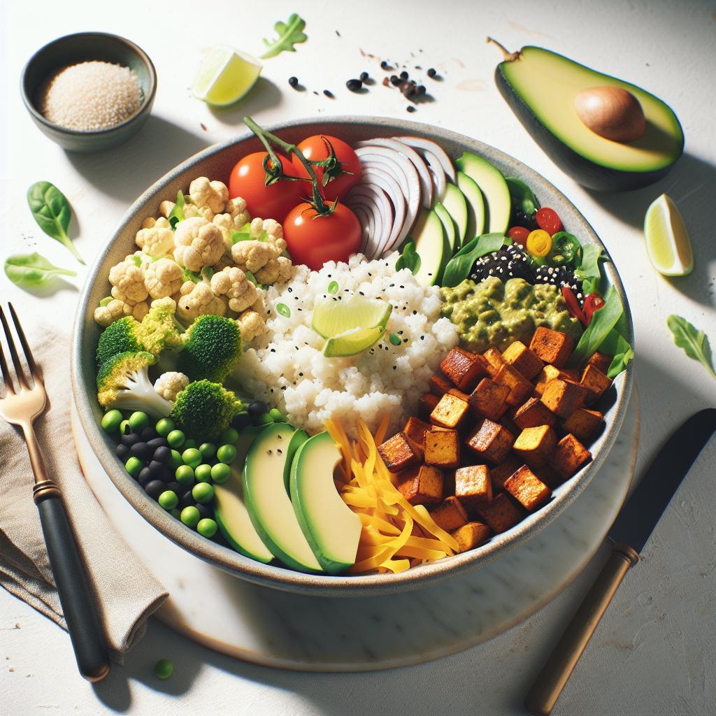 Flavor-Packed Vegan Burrito Bowls with Cauliflower Rice