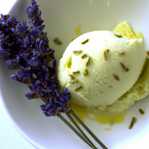 Creamy Vegan Lavender Honey Ice Cream Sweetened with Agave