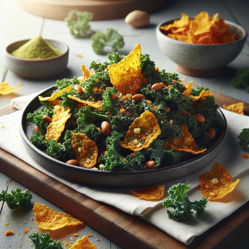 Crunchy Kale Chips with Nutritional Yeast: Superfood Snack Delight
