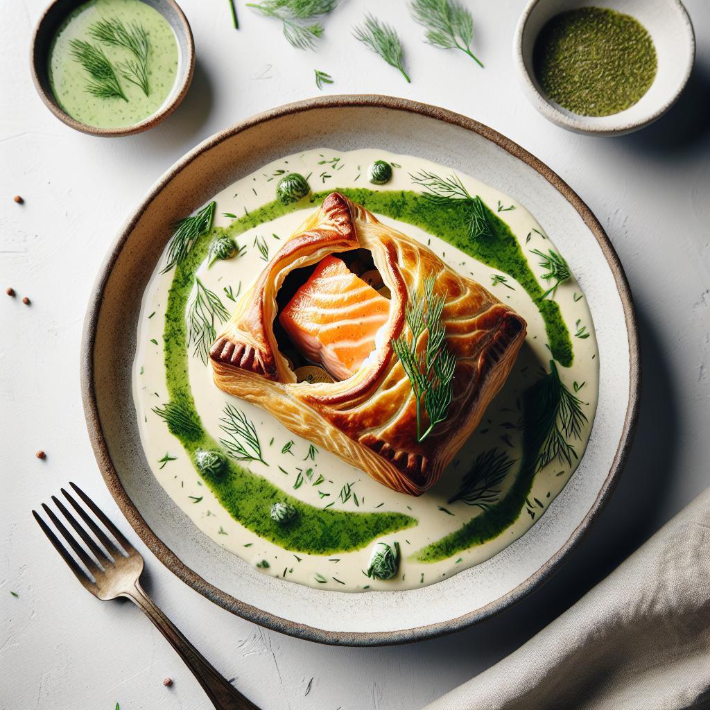 Elevate Dinner: Salmon En Croûte with Lush Dill Sauce