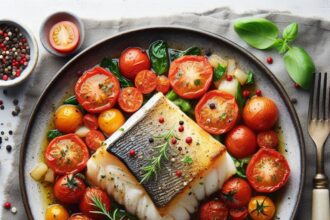 Savor the Flavors: Baked Cod with Juicy Tomato Bliss