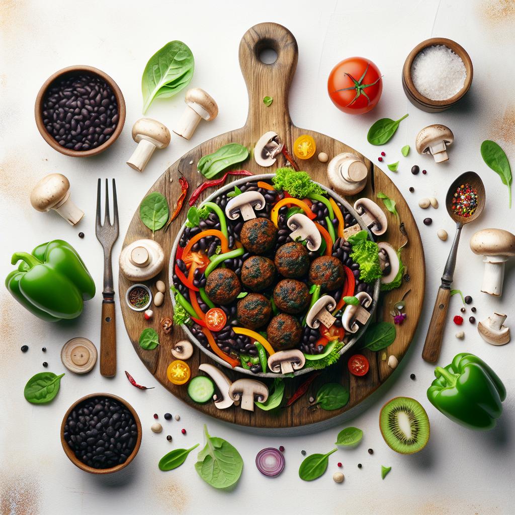 Savor Vegan Meatballs: Black Beans & Mushroom Magic