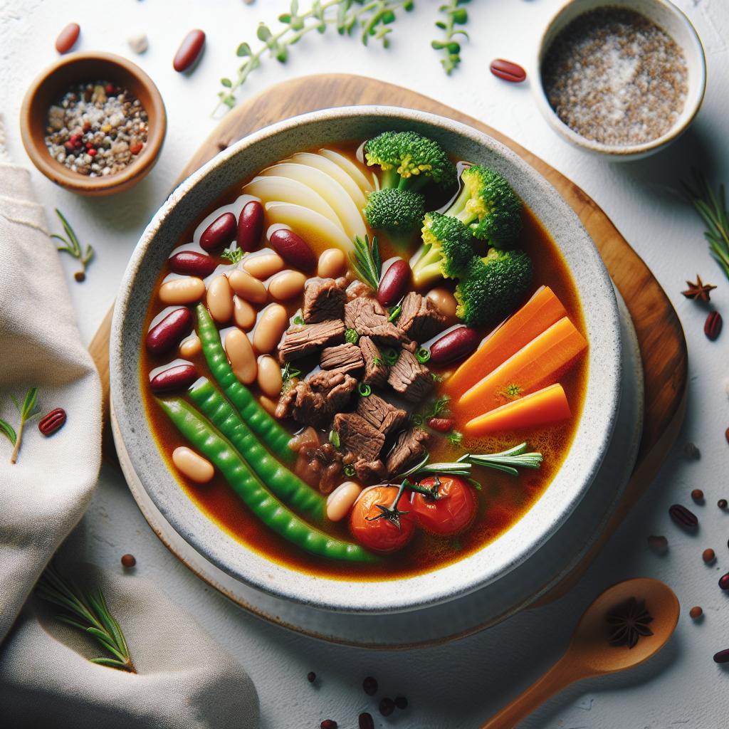 Hearty Beef and Bean Soup: A Warm Bowl of Comfort & Nutrition