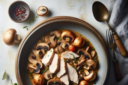 Hearty Harmony: Turkey and Mushroom Stew Delight Recipe