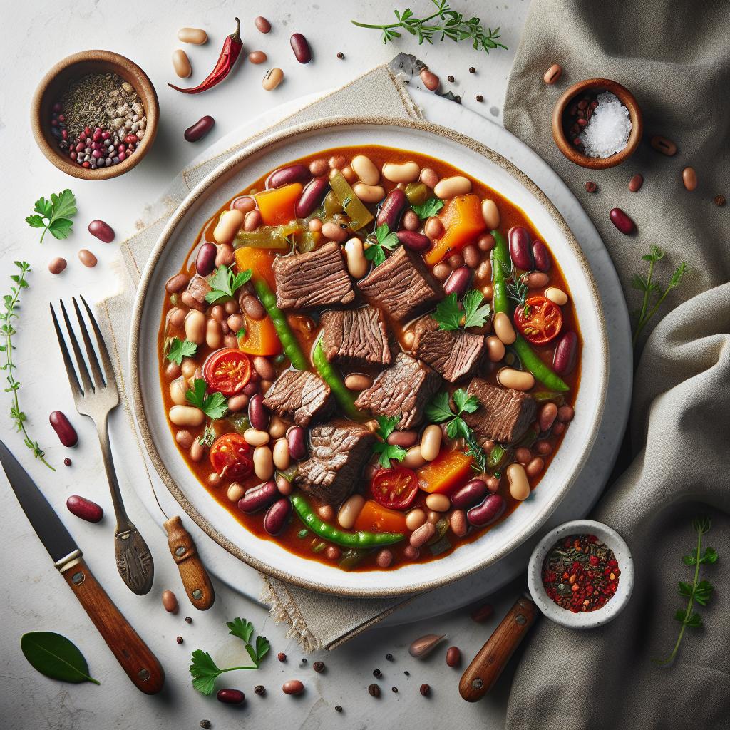 Hearty Beef and Bean Stew: A Comforting Flavor Fusion