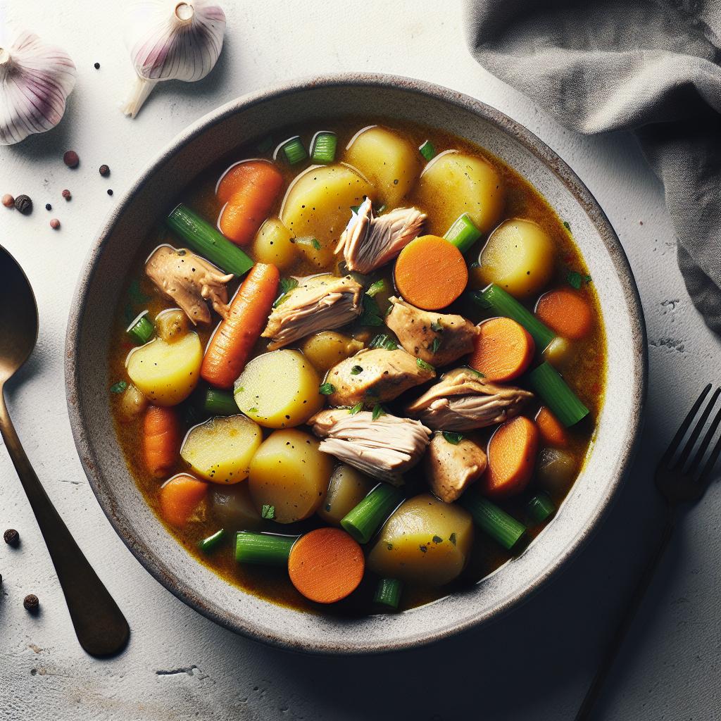 Hearty Chicken and Potato Stew: Cozy Comfort in a Bowl
