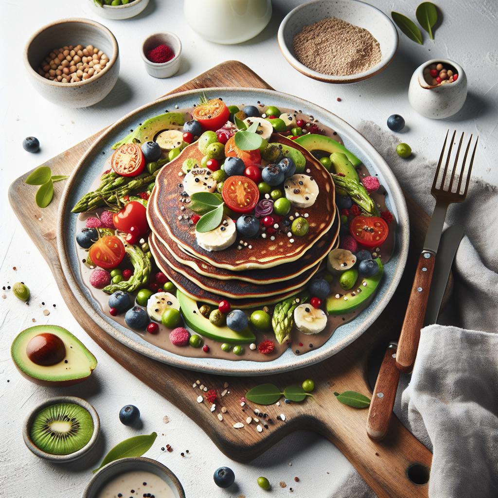 Power-Packed Savory Vegan Pancakes with Protein Boost