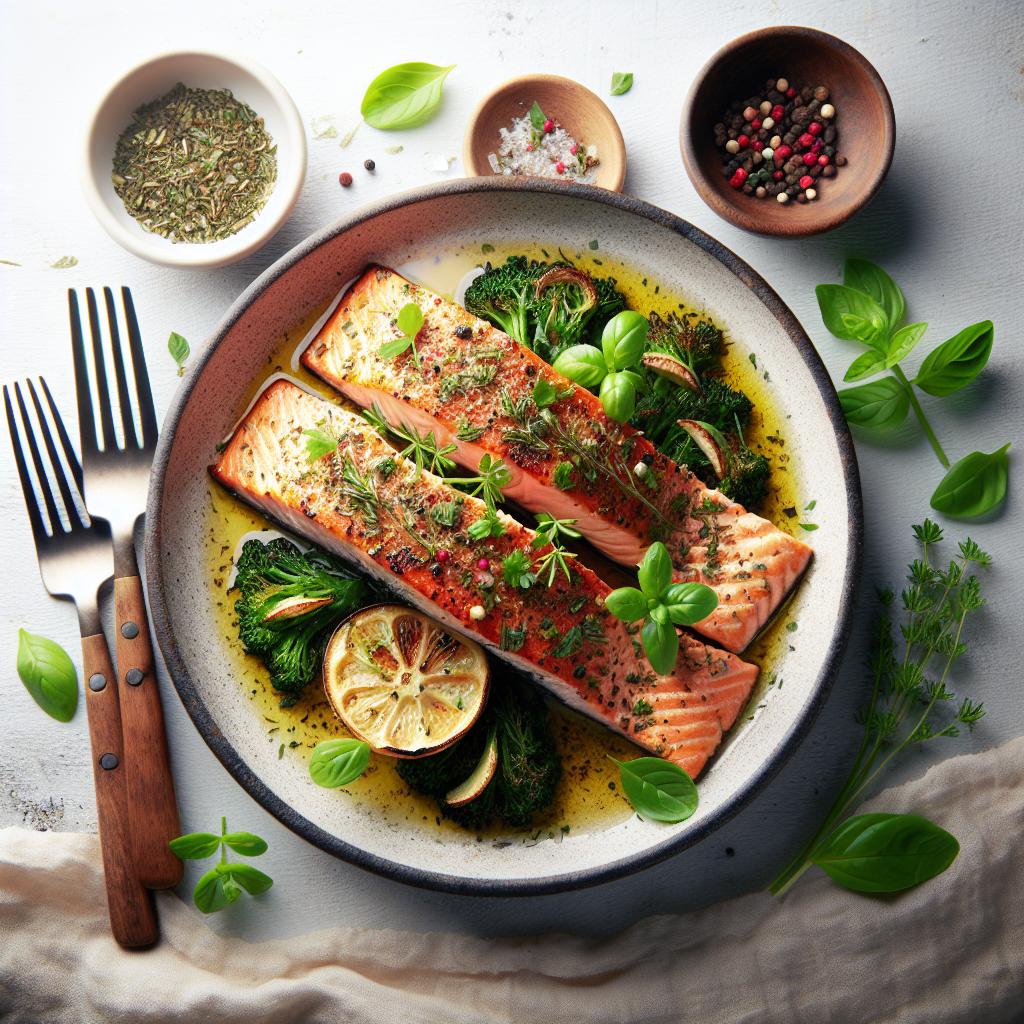 Herb-Kissed Baked Salmon: Flavorful & Healthy Delight