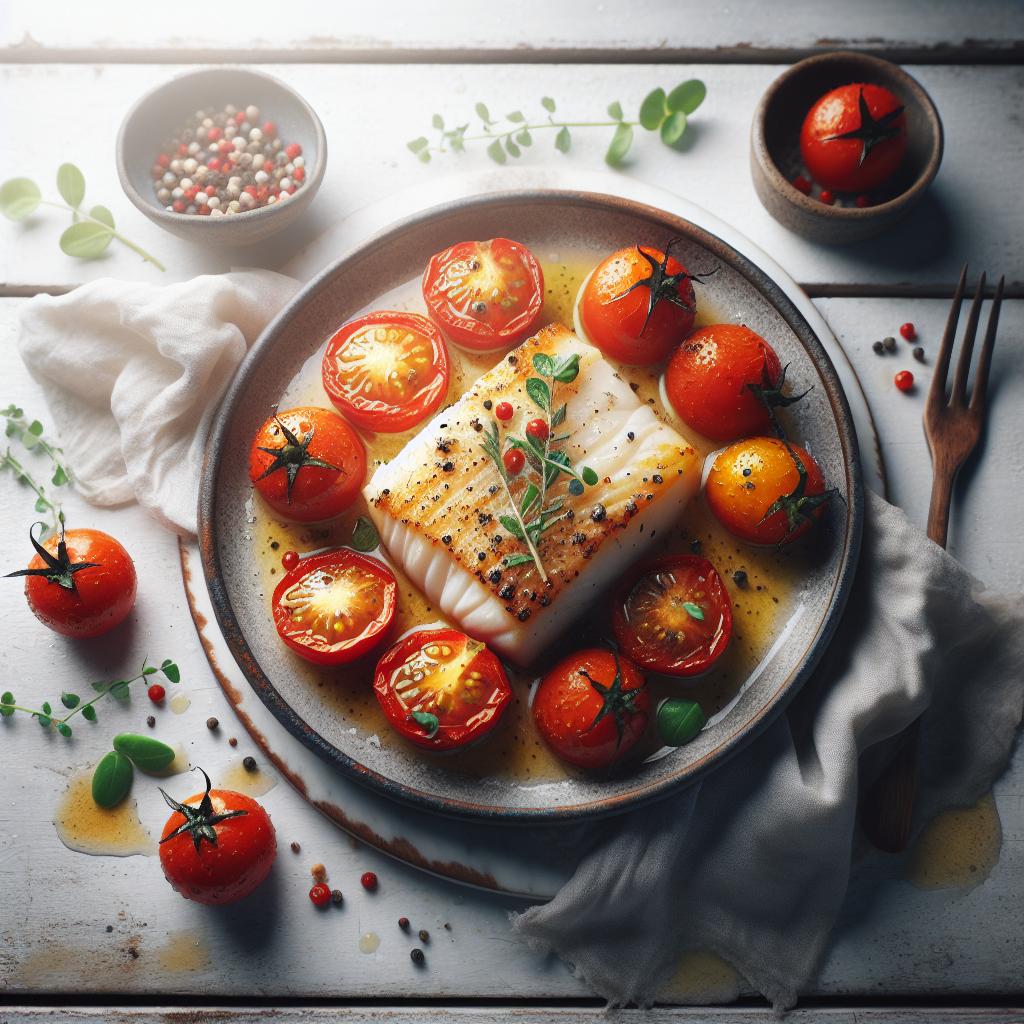 Savor the Flavors: Baked Cod with Juicy Tomatoes Recipe