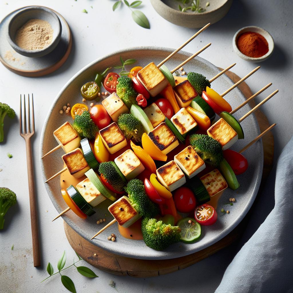 Savor the Flavor: Tofu and Vegetable Skewers Delight