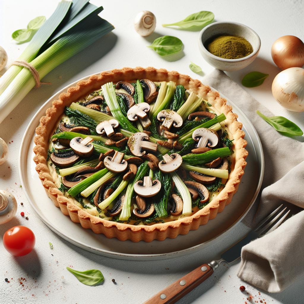 Savory Mushroom and Leek Tart: A Flavorful Homemade Delight