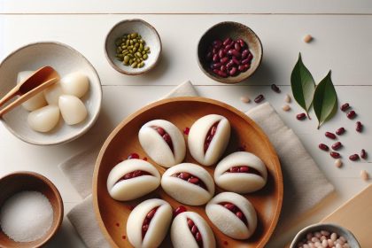 Delight in Vegan Mochi: Sweet Red Bean Filled Treats