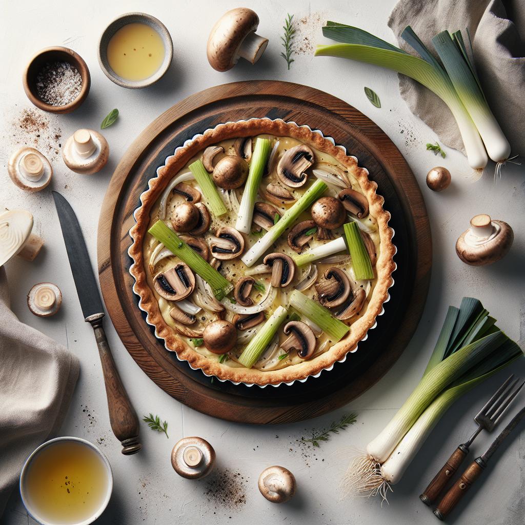 Savory Mushroom and Leek Tart: A Flavorful Homemade Delight