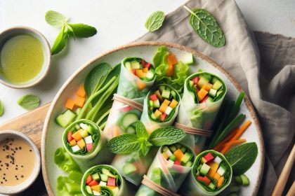 Refreshing Vegan Summer Rolls with Mint: A Cool Twist
